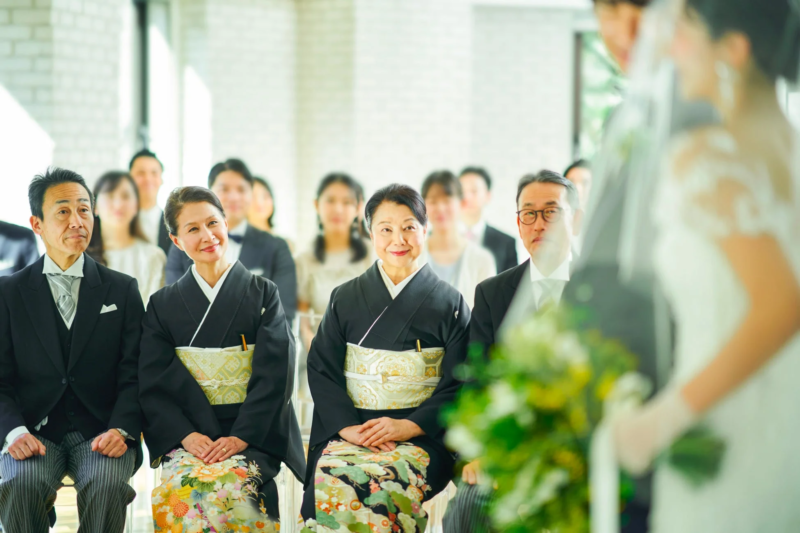 日本の結婚式の様子