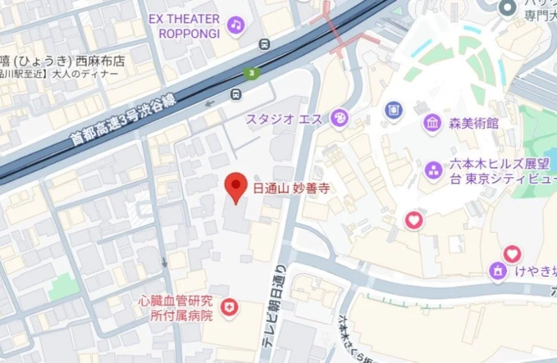 妙善寺周辺地図