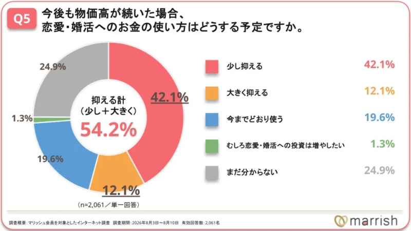 今後の恋愛・婚活へのお金の使い方