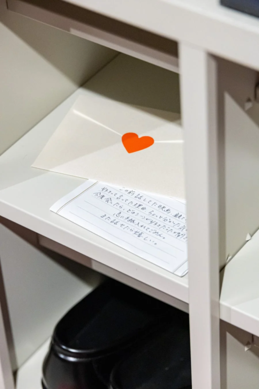 靴箱のラブレターの展示